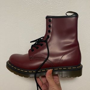 Dr. Martens 1460 Smooth Leather Lace Up Boots I’m Cherry Red